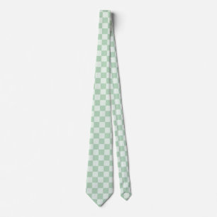 Pastel Green Checkerboard Tie