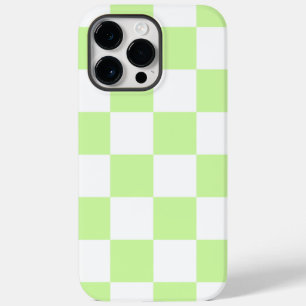 Pastel Green Chequered Gingham Pattern Case-Mate iPhone 14 Pro Max Case