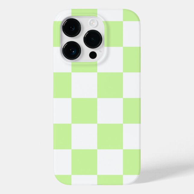 Pastel Green Chequered Gingham Pattern Case-Mate iPhone Case (Back)