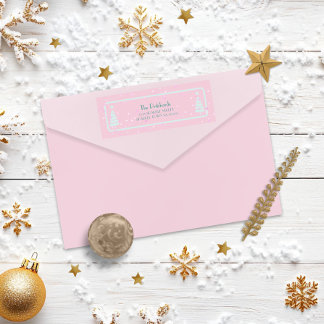 Pastel Green Christmas Tree Return Address Label