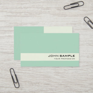 Pastel Green Elegant Modern Professional Simple Business Card