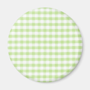 Pastel Green Gingham pattern Magnet