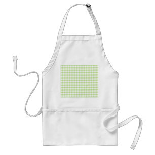 Pastel Green Gingham pattern Standard Apron