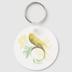Pastel Green Parakeet Keychain