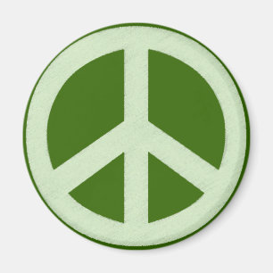 Pastel Green Peace Sign Magnet