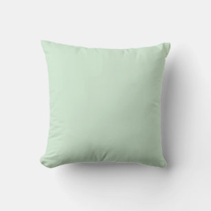 Pastel Green Solid Colour Boho Chic Throw Pillow