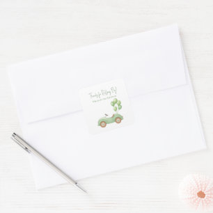 Pastel Green Stroller & Balloon Sticker