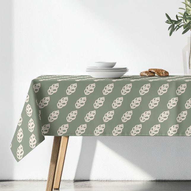 Pastel Green Tablecloth Groovy 70s Floral Accent (Pastel Green Tablecloth Groovy 70s Floral Accent)