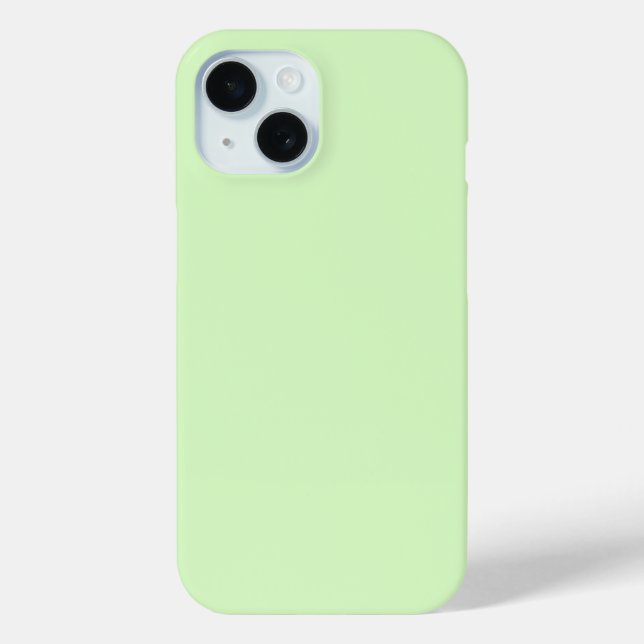 Pastel Green Tea Leaf Solid Colour Case-Mate iPhone Case (Back)