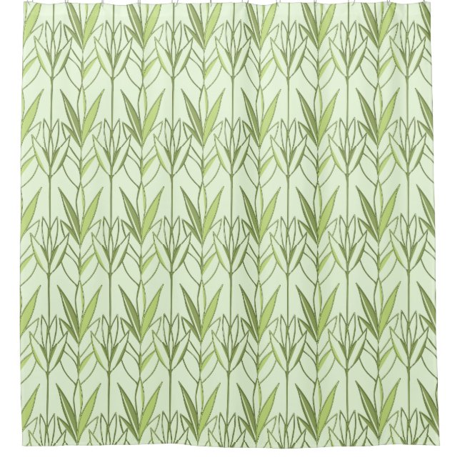  Pastel Green Tropical Foliage Nature Deco Pattern (Front)