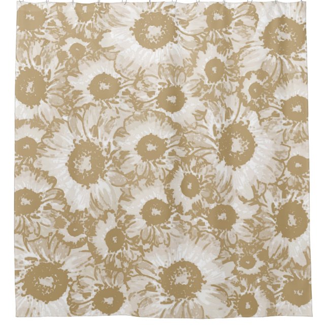 Pastel Grey Light Brown Floral Pattern (Front)