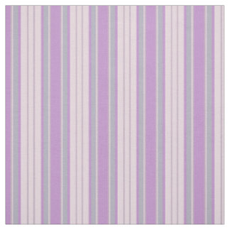 Pastel Grey, Purple & Green Chevron Stripes Fabric