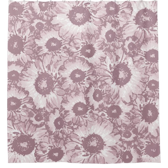 Pastel Grey Rose Pink Floral Pattern (Front)
