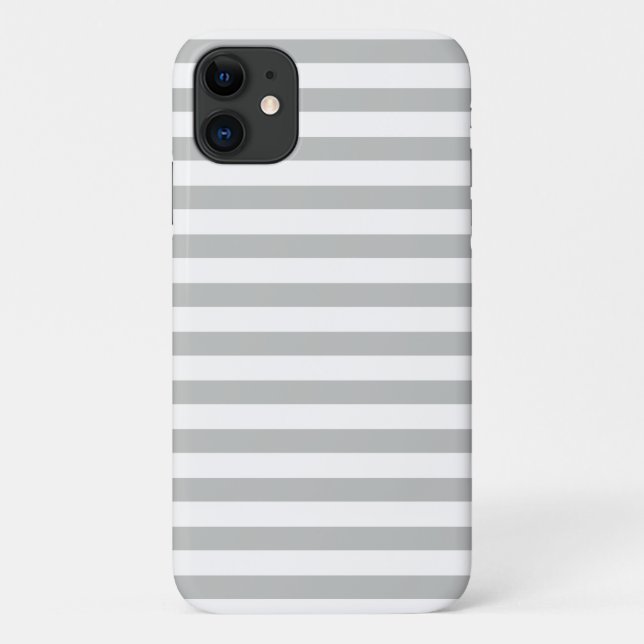 Pastel Grey Stripes Pattern Case-Mate iPhone Case (Back)