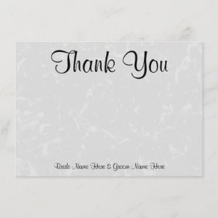 Pastel Grey Subtle Abstract Background Wedding Thank You Card