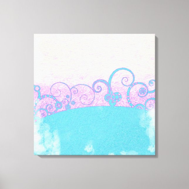 Pastel Grunge Fantasy Wrapped Canvas Print (Front)