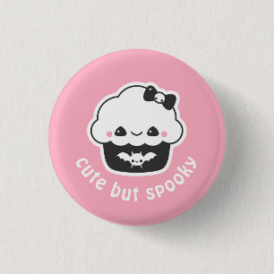 Pastel Grunge Spooky Cute Cupcake 1 Inch Round Button