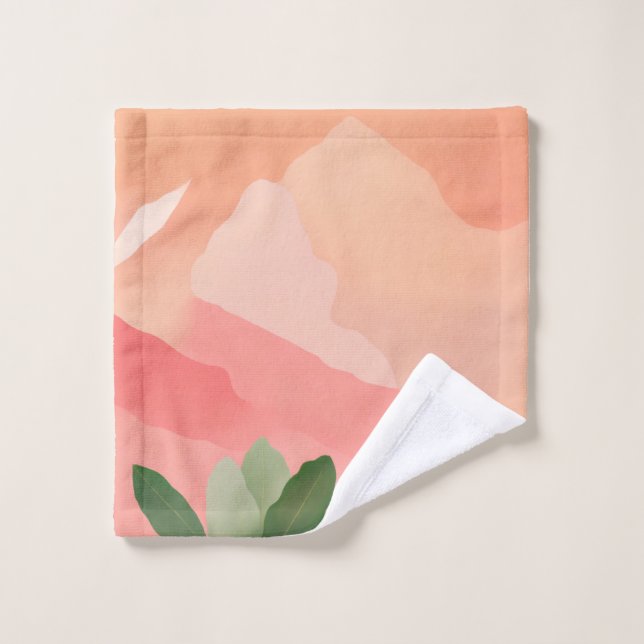 "Pastel Guava Bliss: Personalized Towel with Custo (Wash Cloth)