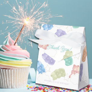 Pastel Gummy Bear Birthday Favor Box