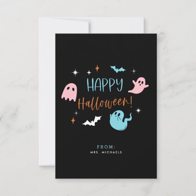 Pastel Halloween Classroom Cards (Front)