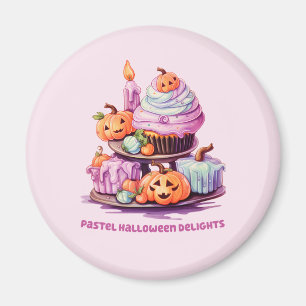 Pastel Halloween Delights – Enchanting Pastel Cake Magnet