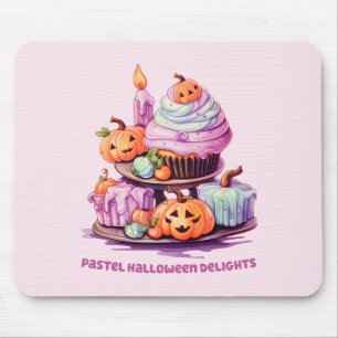 Pastel Halloween Delights – Enchanting Pastel Cake Mouse Pad