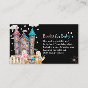Pastel Halloween Gender Reveal Baby Shower Enclosure Card