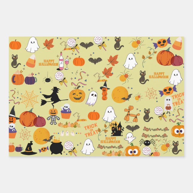 Pastel Halloween Papier à enveloppement Assorti (Devant)