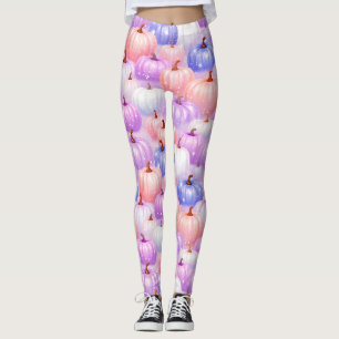 Pastel Halloween Pumpkin Sparkle Leggings