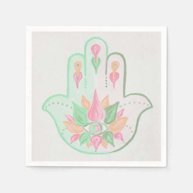 Pastel Hamsa Napkins (Front)