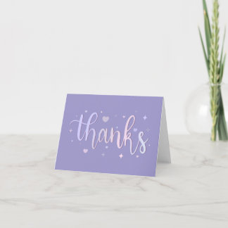 Pastel Hand-Lettered Folded Thank You Card