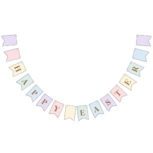 Pastel Happy Easter Bunting Flags
