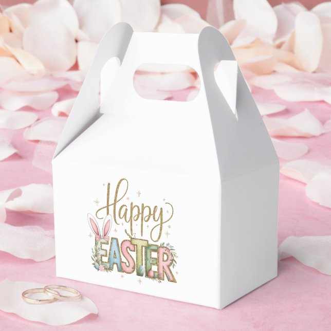 Pastel Happy Easter  Favor Box (Wedding)