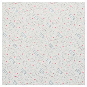 Pastel Happy Teeth Pattern Fabric
