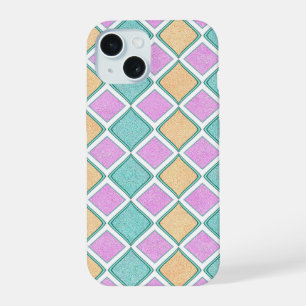 Pastel Harlequin Prism Diamond Pattern iPhone 15 Case