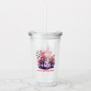 Pastel Haunted Forest – Spooky-Cute Pastel Purple Acrylic Tumbler