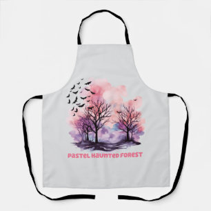 Pastel Haunted Forest – Spooky-Cute Pastel Purple Apron