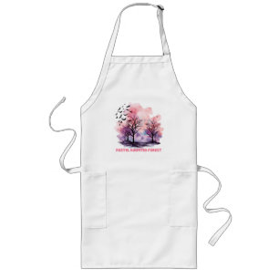 Pastel Haunted Forest – Spooky-Cute Pastel Purple Long Apron