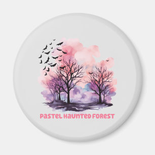 Pastel Haunted Forest – Spooky-Cute Pastel Purple Magnet