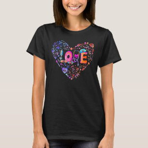 Pastel Heart Love Nurse Medical Tools Stethoscope T-Shirt