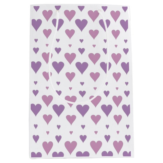 Pastel Heart Medium Gift Bag (Front)