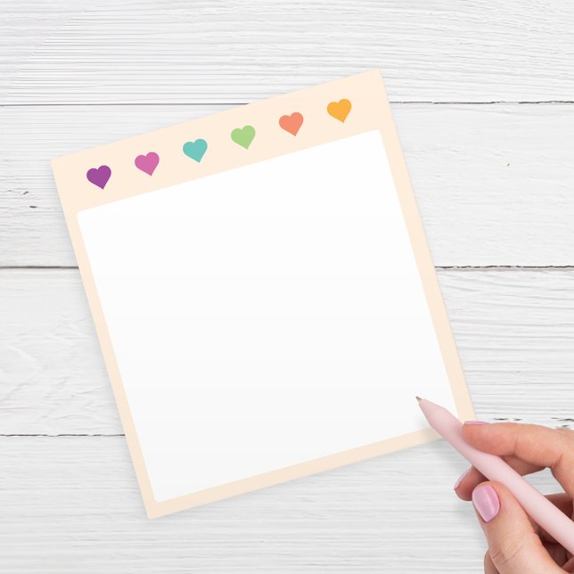Pastel Heart Notes Memo Pad (Creator Uploaded)