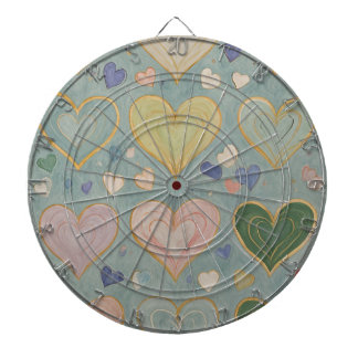 Pastel Heart Tapestry Dartboard