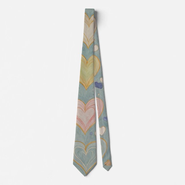 Pastel Heart Tapestry Tie (Front)