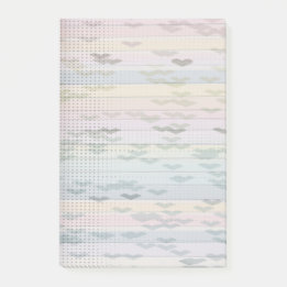 Pastel Hearts and Dots Rainbow Post it notes