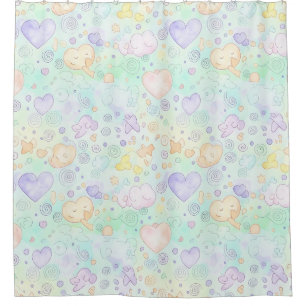 Pastel Hearts & Clouds Watercolor Dream (2)