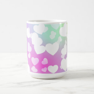 Pastel hearts coffee & tea mug