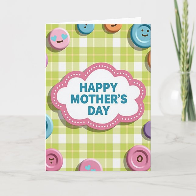Pastel Hearts Mothers Day Card (Front)