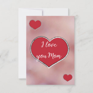 Pastel Hearts Pattern Thank You Card