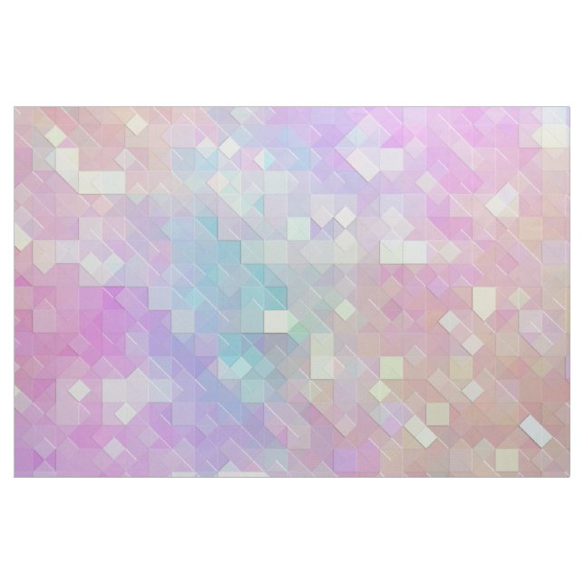pastel holo sparkle mosaic : fabric (Fat Quarter)